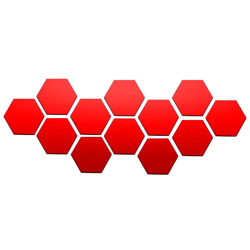 3D Hexagon Mirror Wall Sticker