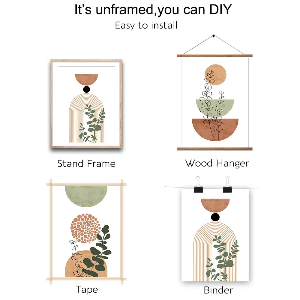 Botanical Geometry Wall Prints