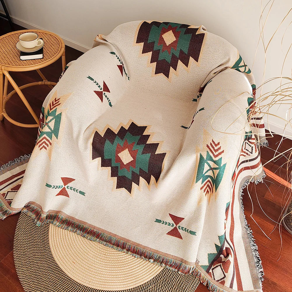 Oversized Boho Throw Blanket