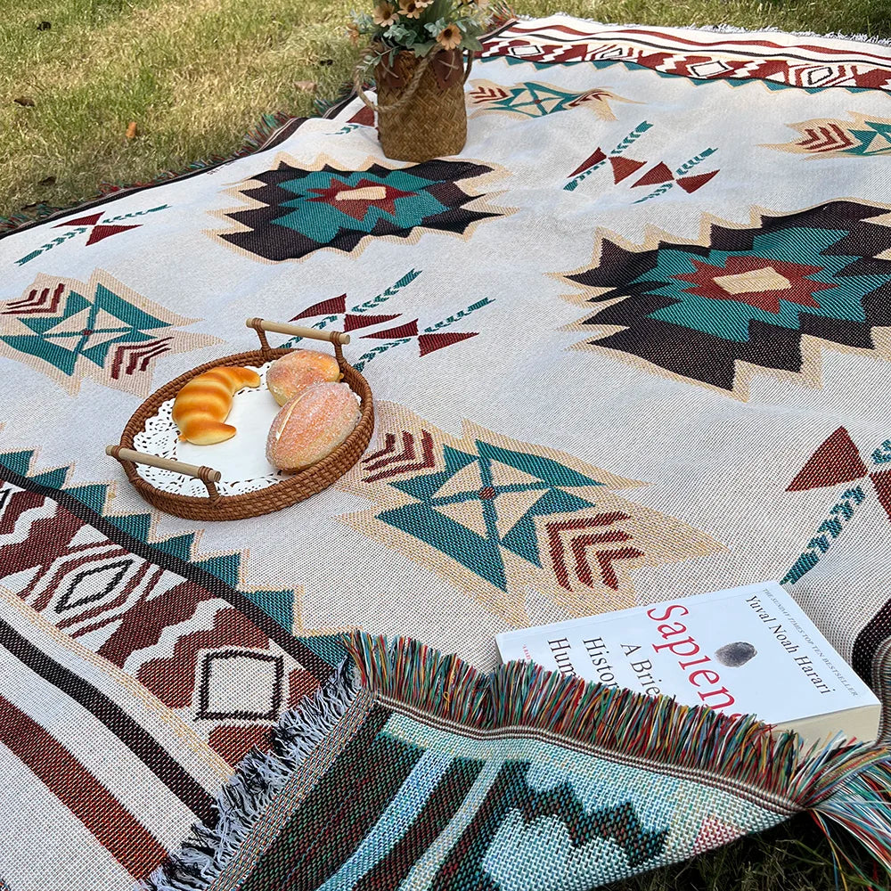 Oversized Boho Throw Blanket
