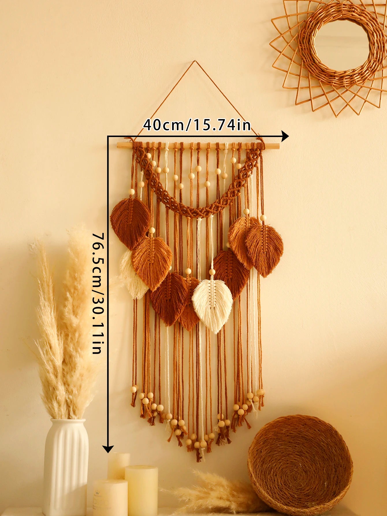 Brown Green Wall Tapestry