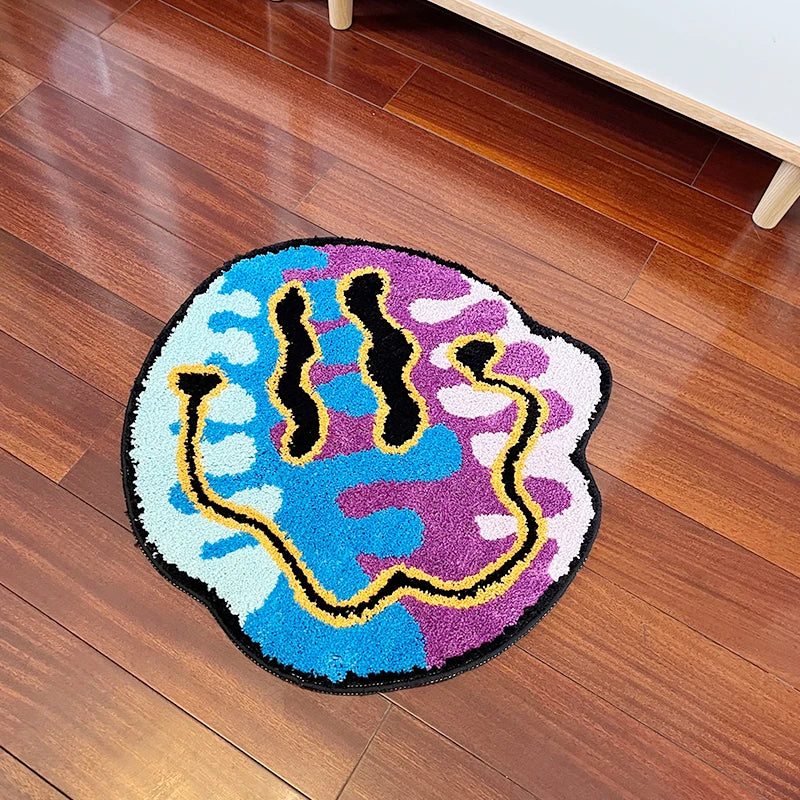Magic Trippy Smiling Tufted Rug