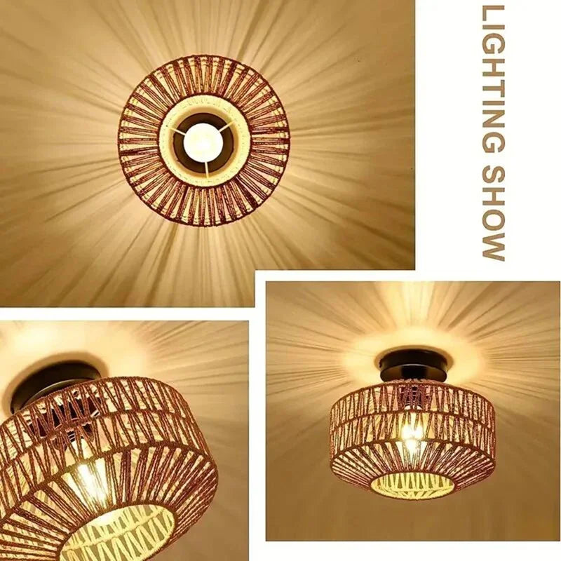 Natural Bamboo Ceiling Chandelier