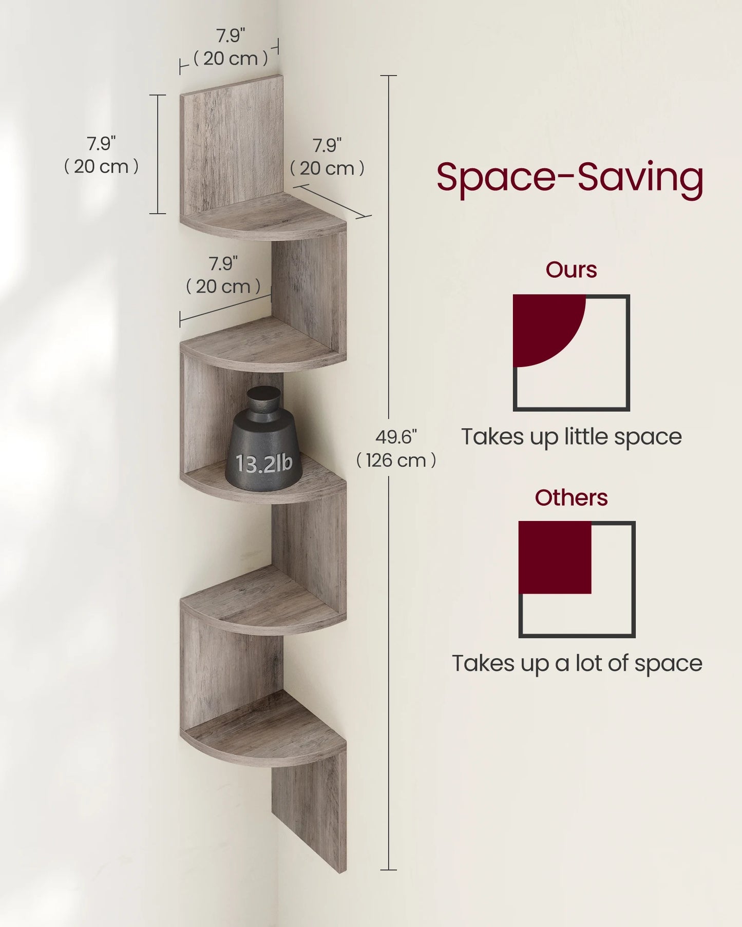Wall Moun tCorner Shelf