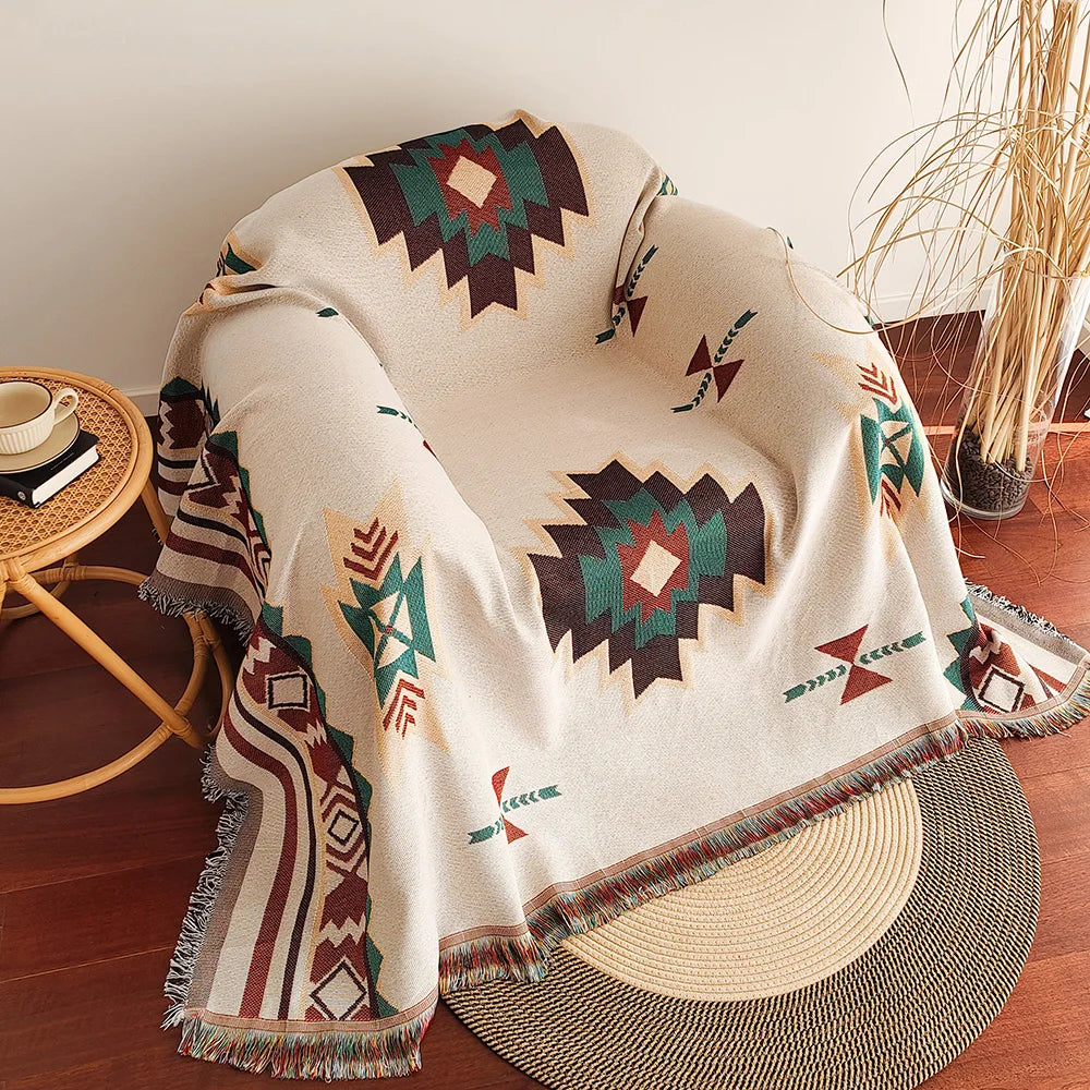 Oversized Boho Throw Blanket