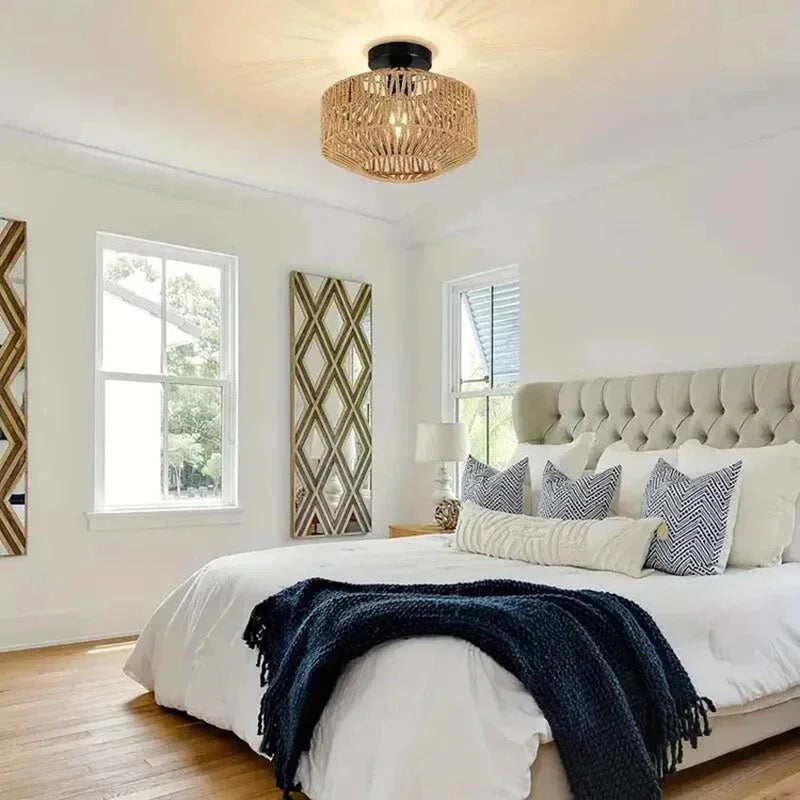 Natural Bamboo Ceiling Chandelier