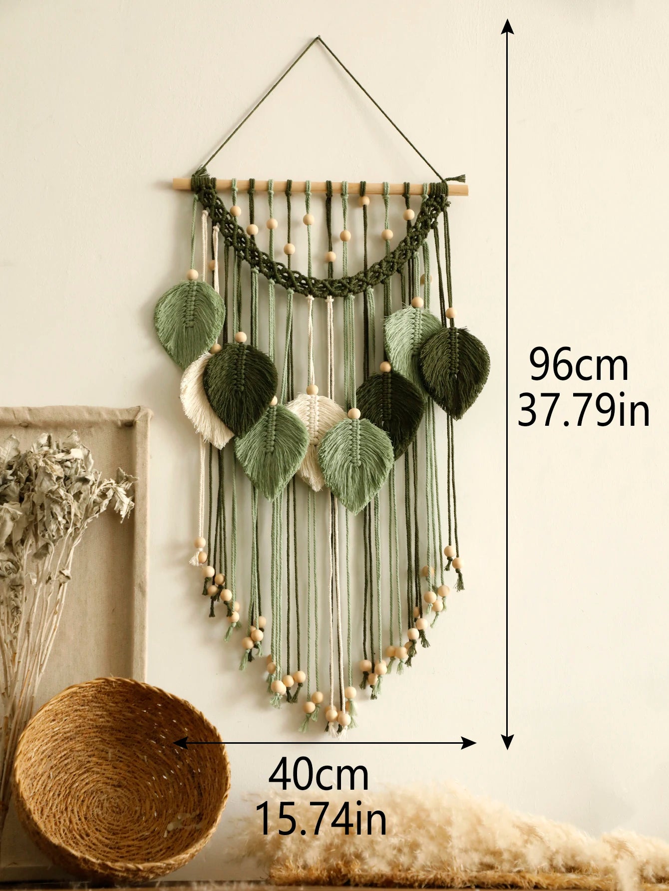 Brown Green Wall Tapestry
