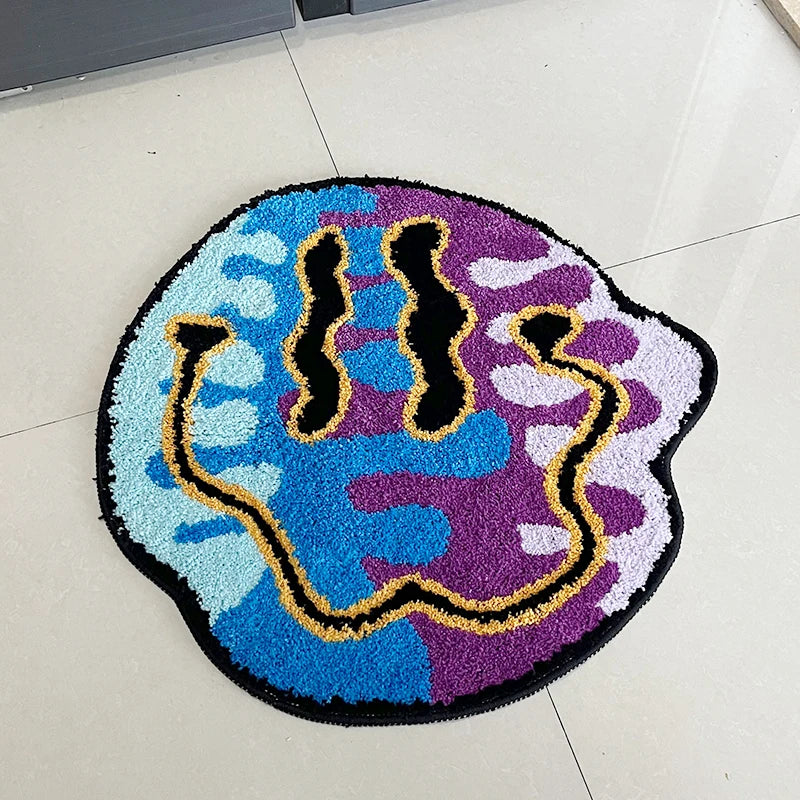 Magic Trippy Smiling Tufted Rug
