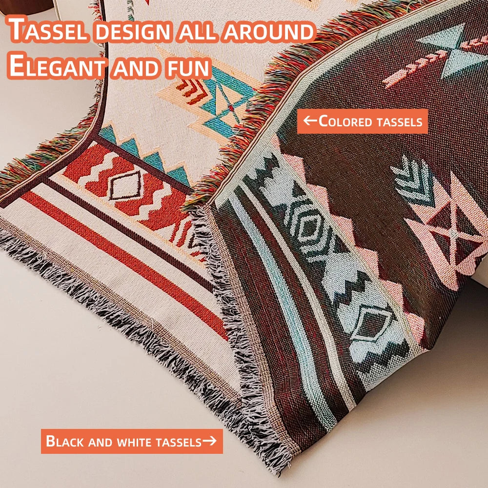 Oversized Boho Throw Blanket