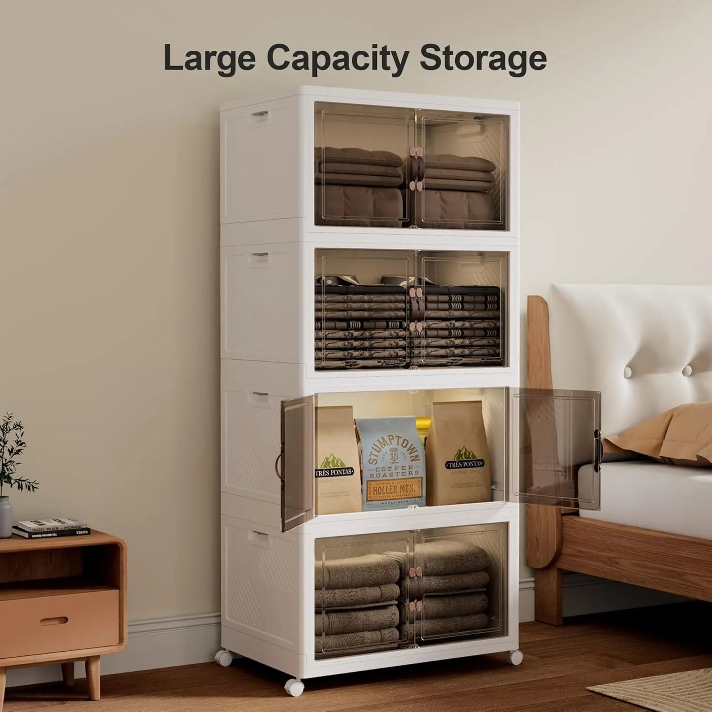 Folding Storage Bins Organizer