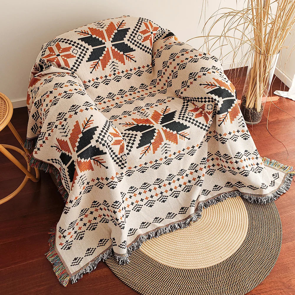 Oversized Boho Throw Blanket