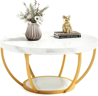32" Round Marble Coffee Table