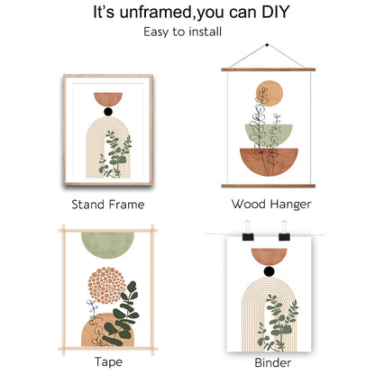 Botanical Geometry Wall Prints