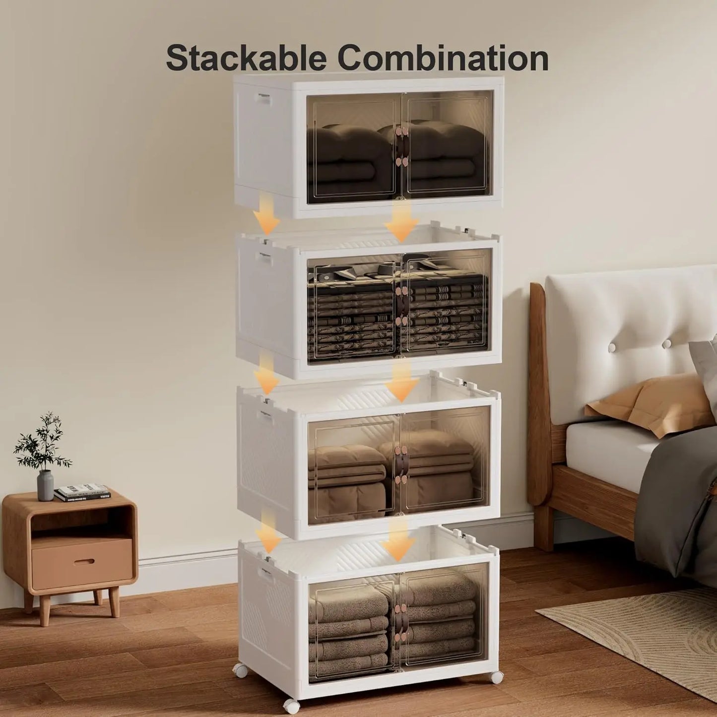 Folding Storage Bins Organizer