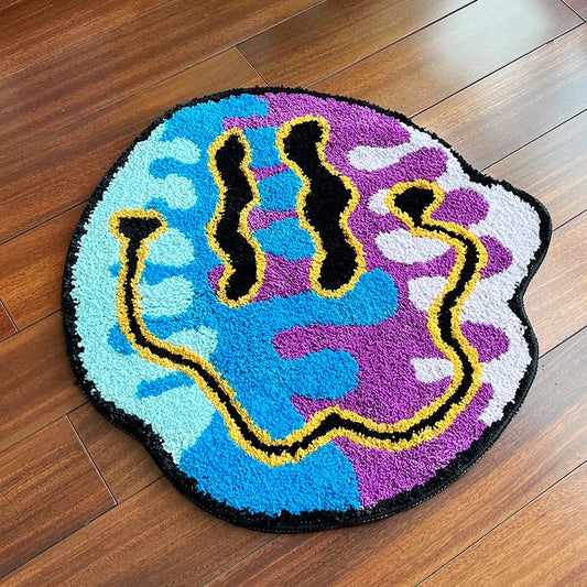 Magic Trippy Smiling Tufted Rug