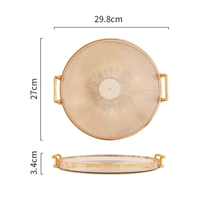Round Storage Table Tray